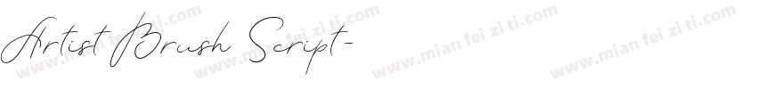 Artist Brush Script字体转换